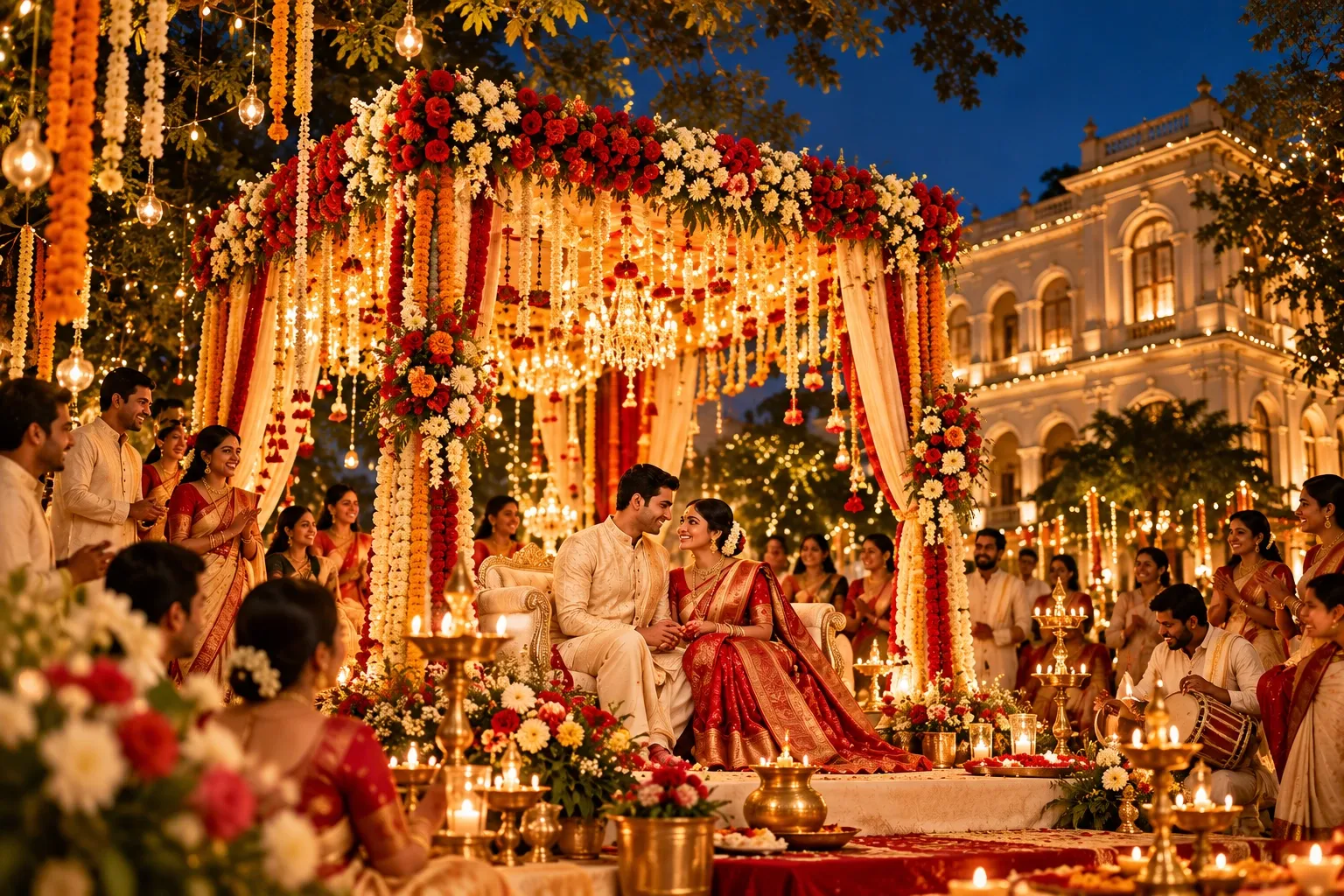 Illustrative wedding photograph: music and celebration