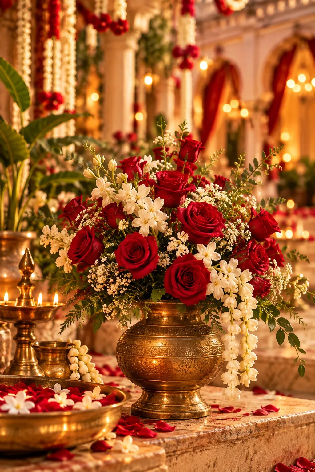 Illustrative wedding photograph: floral details